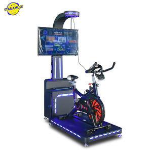 Simulateur de vélo <span class=keywords><strong>VR</strong></span> dynamique pour le divertissement sportif en intérieur, équipement de fitness en métal, parc d'aventure, centre commercial, aéroport - Product Image 4