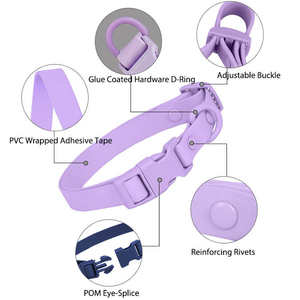 <span class=keywords><strong>Collar</strong></span> para Perros y Gatos Doe Pet, Suave, Impermeable, con Liberación Rápida, <span class=keywords><strong>PVC</strong></span>, Correa para Perros, Patrón Sólido, Hebilla de Metal, Suministros para Mascotas - Product Image 2