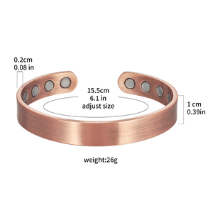 Bracciale Magnetico in Rame Puro con Logo Personalizzato, Gioielli all'Ingrosso per Uomo e <span class=keywords><strong>Donna</strong></span> - Product Image 5