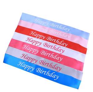 Banda de Feliz Cumpleaños para Mujer, Decoración Multicolor para Fiestas, Suministros de Satén Suave - Product Image 2