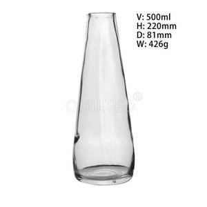 <span class=keywords><strong>Carafe</strong></span> <span class=keywords><strong>en</strong></span> <span class=keywords><strong>verre</strong></span> <span class=keywords><strong>avec</strong></span> <span class=keywords><strong>bouchon</strong></span> <span class=keywords><strong>en</strong></span> bois et design bouteille, capacité 500 ml, pour emballage de boissons froides - Product Image 2