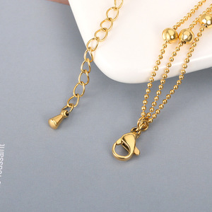 Pulsera cilíndrica multicapa Pulsera de acero inoxidable Oro Plata Pulsera para mujer Uionen 498 - Product Image 3