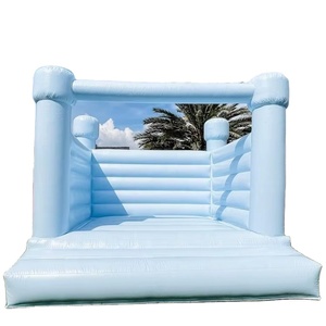 Castillo Inflable Blanco Resistente con Tobogán, Certificado CE, Garantía de 3 Años, Ecológico, para Interiores y Exteriores, Carnaval - Product Image 1