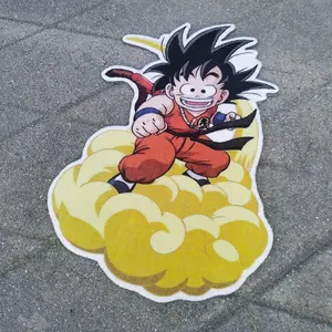 Tapis d'anime tufté personnalisé Tapis commercial fait main Tapis découpé avec logo