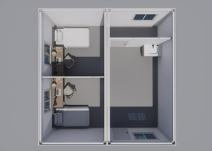 Maisons préfabriquées en conteneurs de 20 pieds, maisons modulaires à 3 chambres, modernes, très demandées - Product Image 4