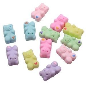 Dễ Thương <span class=keywords><strong>Mini</strong></span> Phim Hoạt Hình Pastel Gấu Phẳng Trở Lại Cabochon Scrapbooking Tóc Bow Trung Tâm Tô Điểm DIY Phụ Kiện Nhựa Chất Lượng Cao - Product Image 4