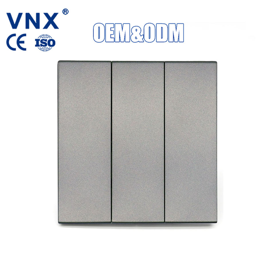 British Type UK Standard 10A 1/2/3/4 Gang 1Way 2 Way Switch Electric Wall Switch
