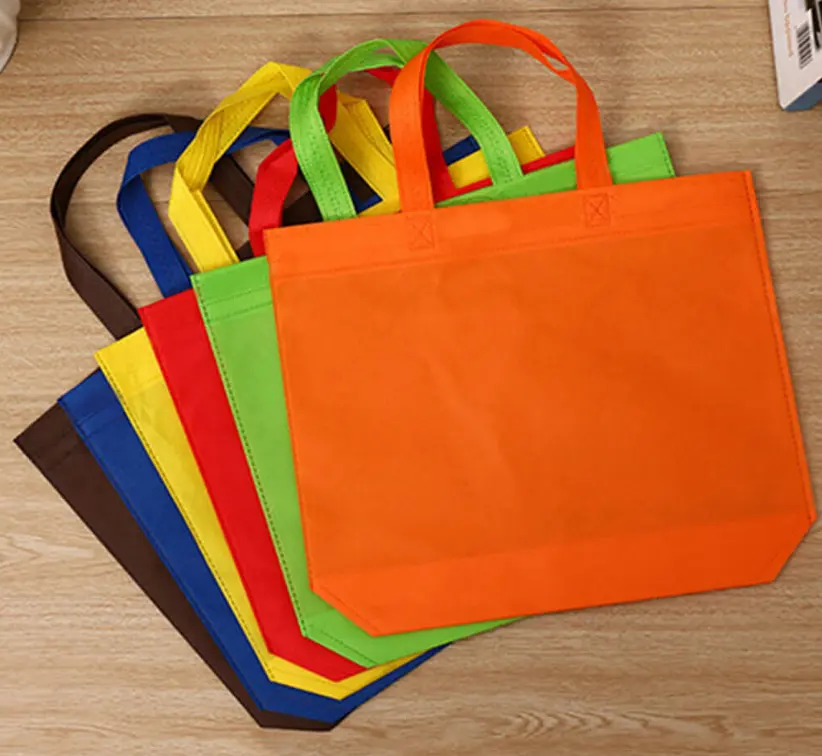 YiLin 부직포 재활용 패브릭 식료품 쇼핑 핸드백 친환경 고품질 소재 로고 패턴 맞춤 제작