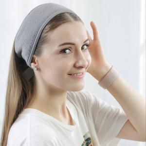 Bandeau facial en tissu éponge <span class=keywords><strong>double</strong></span> couche pour femme, couleur unie, doux, avec <span class=keywords><strong>velcro</strong></span>, personnalisé, style européen et américain, pour le sport, le spa et le lavage du visage - Product Image 6