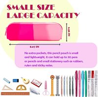 Étui à crayons coloré en silicone, pochette à crayons étanche, sac à stylos portable, étui à papeterie, fournitures de bureau pour enfants