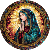 Attrape-soleil Art Déco en vitrail Mary Jesus, 8 pouces, fait main, décoration murale et de fenêtre pour intérieur, maison et jardin, cadeau d'anniversaire