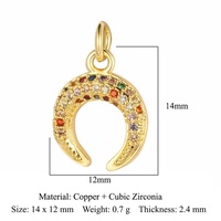 Accessoires de bijoux personnalisés antirouille plaqué or cuivre CZ réglage coeur étoile mignon animal breloques pour bricolage femmes collier bracelet