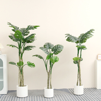 Siap Kirim Tanaman Bonsai Palsu dalam Pot dengan Alas Hitam, Hiasan Meja untuk Dekorasi Rumah, Ruang Tamu, dan Kantor