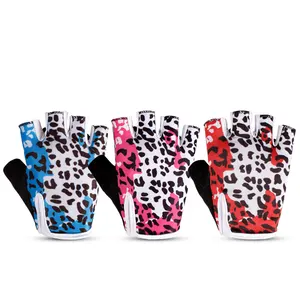 Anti-Slip Breathable <strong>Leopard</strong> <strong>Print</strong> <strong>Gloves</strong> Gym Bodybuilding <strong>Gloves</strong> - Product Image 1
