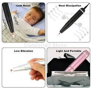 USB Nail <b>Drill</b> Portable Electric Machine for Acrylic Nails Professional Home Salon Polishing Manicure Remove Dremel Buffer - Product Image 6