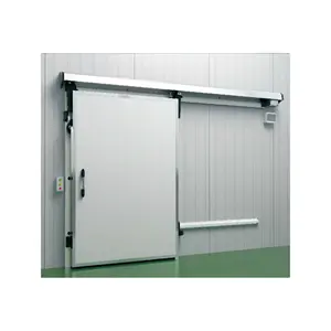 Meiman hecho a medida manual de almacenamiento en frío de alimentos puerta corredera aislada de almacenamiento en frío de apertura simple y doble