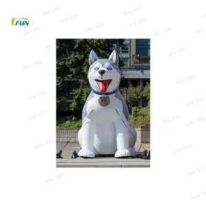 현실적인 광고 풍선 맞춤형 만화 동물 허스키 모델 재미있는 강아지 개 늑대 개