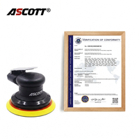 Ponceuse orbitale pneumatique industrielle 10000 tr/min à fixation auto-agrippante pour ponçage et polissage, ponceuse à paume 5'' (125 mm) double action, polisseuse à air