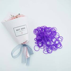 <span class=keywords><strong>Bracelet</strong></span> en caoutchouc synthétique TPR tressé, couleurs arc-en-ciel violettes, haute élasticité, personnalisable OEM, <span class=keywords><strong>pour</strong></span> <span class=keywords><strong>loom</strong></span> bands DIY - Product Image 2