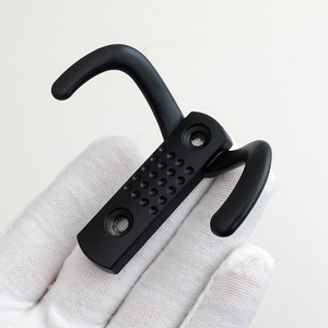 K764 Double Hook Zinc Alloy Wall <b>Mount</b> Black Coat Hook For Wardrobe Kitchen Bathroom - Product Image 4