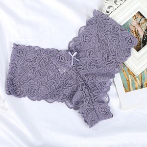 Bikini <span class=keywords><strong>de</strong></span> <span class=keywords><strong>encaje</strong></span> para mujer, pantalones cortos <span class=keywords><strong>de</strong></span> <span class=keywords><strong>encaje</strong></span> Sexy, cintura en V, bragas descaradas transpirables, ropa interior Boyshorts - Product Image 6