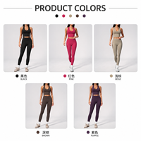 Ensemble de yoga pour femme GH avec logo personnalisé sur le devant, coupe ajustée, respirant, grande taille, séchage rapide, taille haute, léger