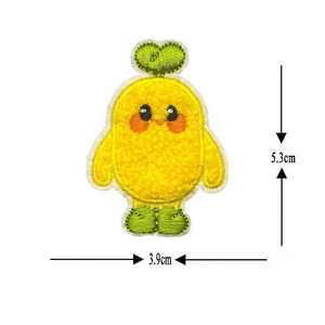 Patch brodé personnalisé de dinosaure de dessin animé et petit canard jaune, thermocollant, autocollant en tissu brodé pour vêtements et sacs à dos - Product Image 5