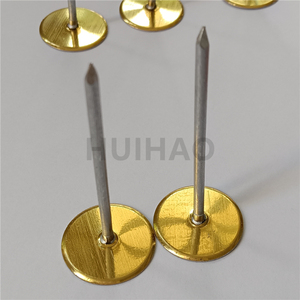 Goupilles Cuphead de calibre 10 avec rondelles enduites de plastique isolées utilisées pour l'entrepreneur d'isolation de revêtement de conduit - Product Image 2