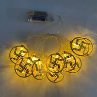 Guirlandes lumineuses de décoration pour la maison Owl Diwali, 20 LED, en fer doré, blanc chaud 3000K, à piles, lumières de rideau lumineuses pour l'intérieur