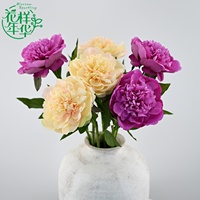 Fleur de pivoine artificielle réaliste au toucher doux, 64 cm, pour la décoration de table à la maison, les mariages, les fêtes, les accessoires de photographie