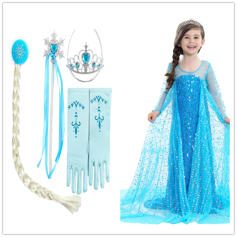 open lace back dress The Frozen Snowflake Queen Costume Dress – Luxury Kids Costume by Teresita  Orillac – Joy Costumes main image 1
