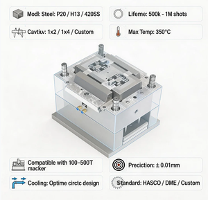 Componentes de Moldeo por Inyección de Precisión Personalizados, Moldeo por Inyección para Electrónica Automotriz, Teléfonos, Artículos Médicos y Electrodomésticos - Product Image 6