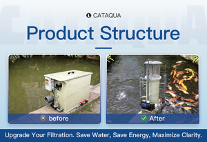 מערכת רס לגידול סרטנים עם מסנן חלבון CATAQUA 5 מטר מעוקב, ציוד לגידול שרימפס, בריכת דגים זמנית, טובה יותר מסנן תוף - Product Image 5