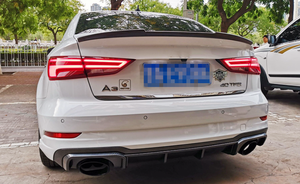 Diffusore per Audi <span class=keywords><strong>A3</strong></span> Aggiornato a Diffusore RS3 per Audi <span class=keywords><strong>A3</strong></span> 8V S-Line 2017-2019 Nero Lucido Diffusore Posteriore per Audi <span class=keywords><strong>A3</strong></span> 8V - Product Image 4