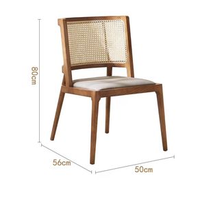 Wholesale lightweight luxury <b>dining</b> <b>chairs</b> with solid wood legs and leather cushions, suitable for hotel restaurants customized - Product Image 6