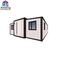 Maison conteneur certifiée préfabriquée, pliable et extensible, à énergie solaire, module d'habitation autonome