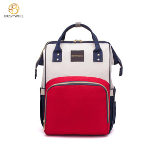 BESTWILL <span class=keywords><strong>2020</strong></span> Offre Spéciale personnalisé bébé sac à dos sac à <span class=keywords><strong>la</strong></span> mode maman et bébé couche grand sac à couches avec ours Logo maternité utilisation - Product Image 2