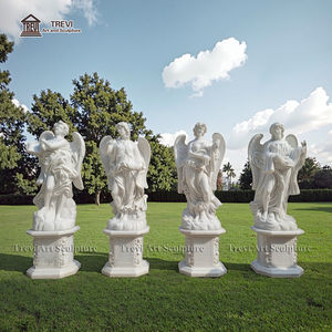 Al Aire Libre clásico griego tamaño real blanco cuatro estaciones señora Ángel escultura <span class=keywords><strong>mujer</strong></span> diosa estatua <span class=keywords><strong>de</strong></span> mármol - Product Image 6