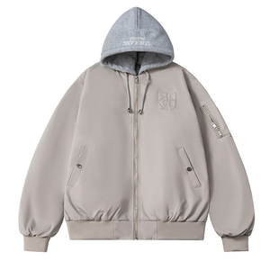 <span class=keywords><strong>Veste</strong></span> d'hiver brodée de haute qualité LAYENNE, style <span class=keywords><strong>aviateur</strong></span> vintage avec fermeture éclair, logo personnalisé - Product Image 5