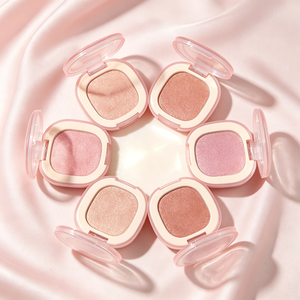 พาเลทท์บลัชออนและไฮไลท์เตอร์เนื้อฝุ่นประกายชิมเมอร์สีเดียว 2 in 1 สำหรับแต่งหน้าแบบไฮไลท์หน้าเนียนละเอียด แบรนด์ส่วนตัวสั่งทำได้ - Product Image 2