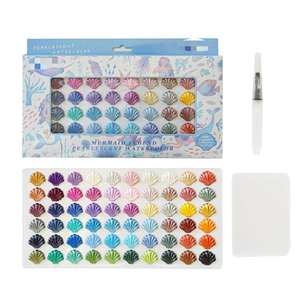 Peintures à l'<span class=keywords><strong>aquarelle</strong></span> nacrées Bview Art, 60 couleurs en peinture solide en forme de coquille, ensemble d'art portable pour débutants, peinture fine - Product Image 6