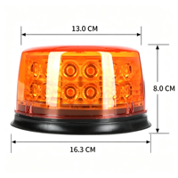 Feux de signalisation LED 32W, lumière stroboscopique d'avertissement, IP65, montage magnétique à vis, boîtier en polycarbonate, 5 couleurs clignotantes, 12-24V, garantie de 12 mois