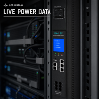 KAILES(KLS) Smart MC PDU 32A 200-240V avec 24 prises (21 C13 3 C19) Compteur intelligent Montage en rack industriel Noir 7680W Charge maximale