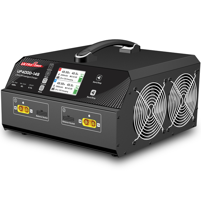 High Quality Lithium Battery Charger UP4000-14S 4000W 40A Dual Channels Fast Balance Charger UAV  Battery Charger