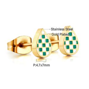 ต่างหูแบบหนีบสแตนเลสชุบทอง 18K ไม่หมอง ต่างหูทรงโบโฮแบบห่วงประดับมอยส์ซาไนต์ขนาดเล็ก - Product Image 3