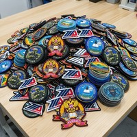 Écusson tissé personnalisé, badge brodé, fil polyester, décoration pour uniforme scolaire ou de club