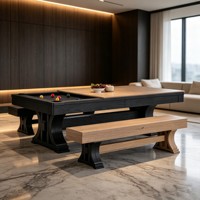 Table de billard professionnelle 9ft 10ft avec plateau en ardoise et retour de balles, qualité commerciale pour club sportif, prix fabricant