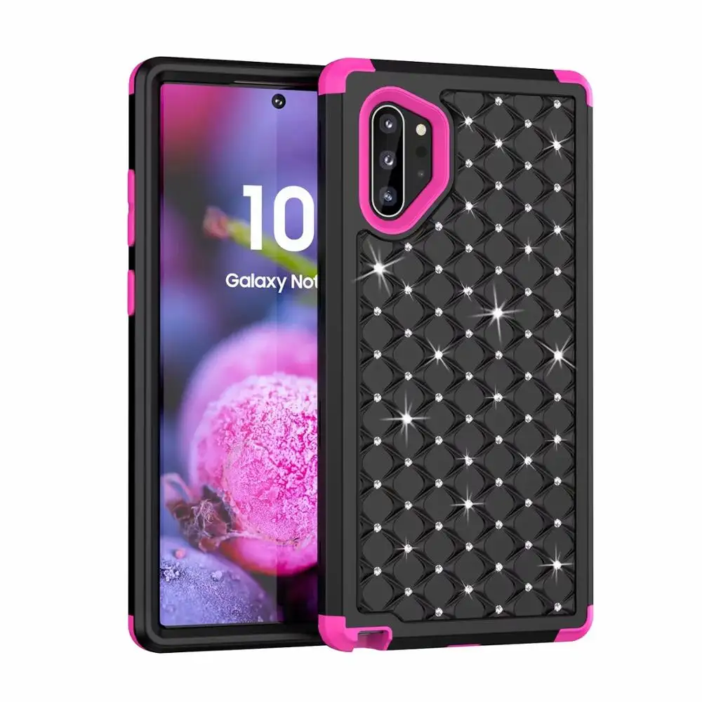 Redbox BLING BLING Glitter Phone Case untuk Galaxy Note 10 Plus Hibrida Tahan Guncangan Case untuk Galaxy S10 S10 PLUS