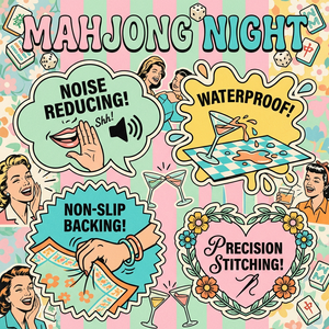 Tapis de table de mahjong américain personnalisé de luxe, antidérapant, insonorisant, facile à nettoyer, à motif floral, pour le mahjong, le poker, les <span class=keywords><strong>dominos</strong></span> - Product Image 4
