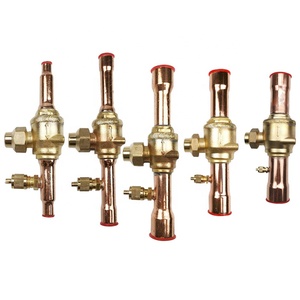 Cold Room Air Conditioning Charge Port Refrigeration Parts Brass Stop Ball Valve For Condensing Unit